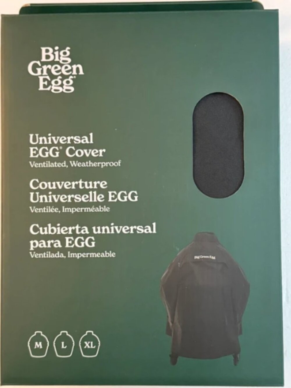 Big Green Egg Universal Ventilated Weatherproof Cover 126467 Fits XL / L / Med B